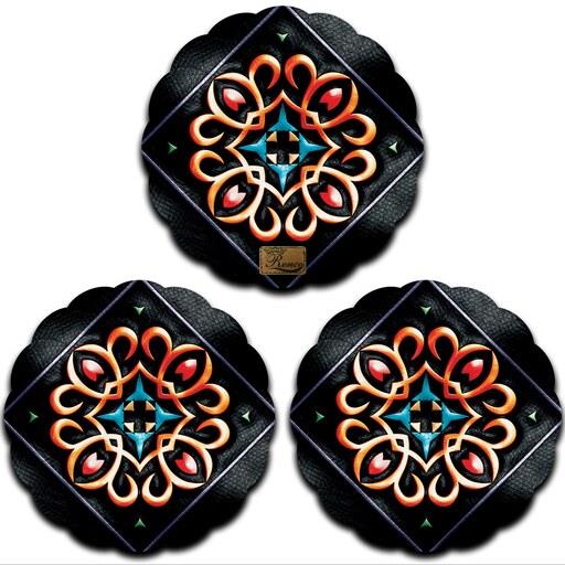 زیر لیوانی چوبی رنس مدل C4-42069 بسته 3 عددی